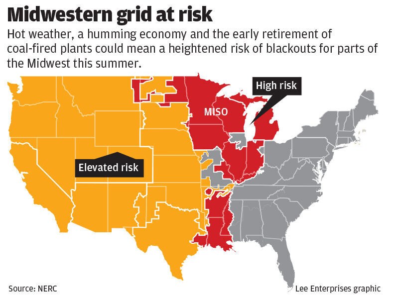 NERC summer 2022 risk map